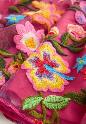 Next REGULAR FIT EMBROIDERED - Kokteiļkleita/ballīšu kleita - bright pink