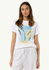 comma casual identity - MIT FRONT - Print T-shirt - weiß Thumbnail Image 1