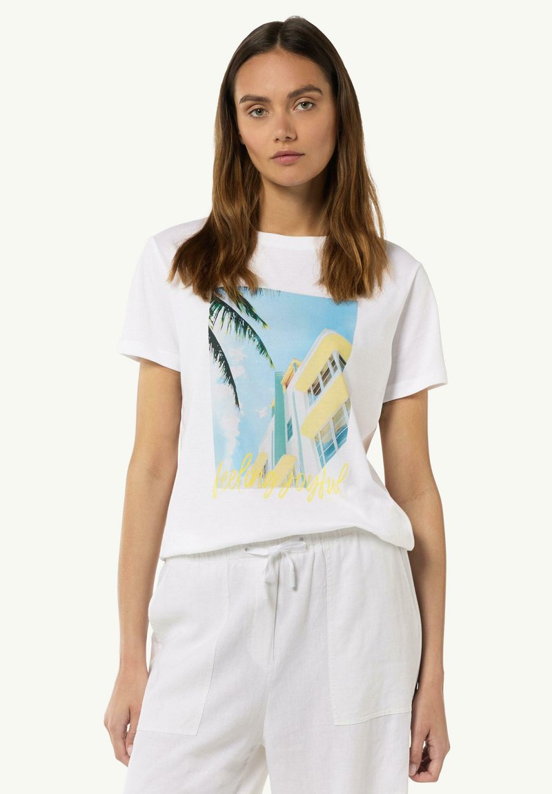 comma casual identity - MIT FRONT - Print T-shirt - weiß, Enlarge