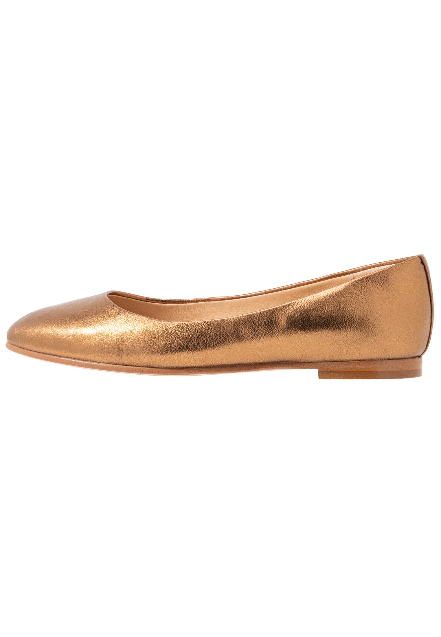 clarks gold ballet pumps