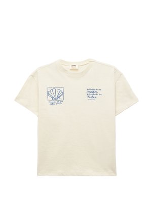 SHORT SLEEVE - Camiseta estampada - beige