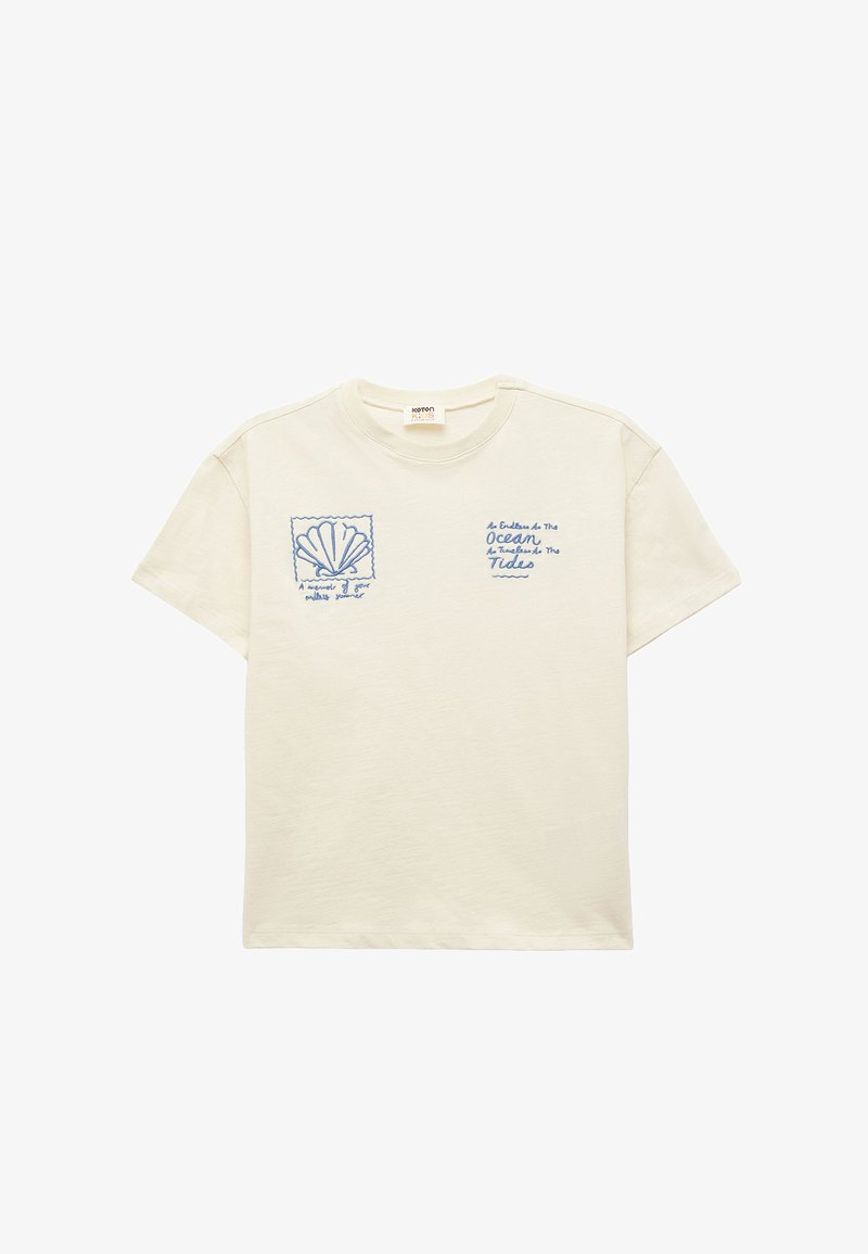 Koton SHORT SLEEVE - Camiseta estampada - beige