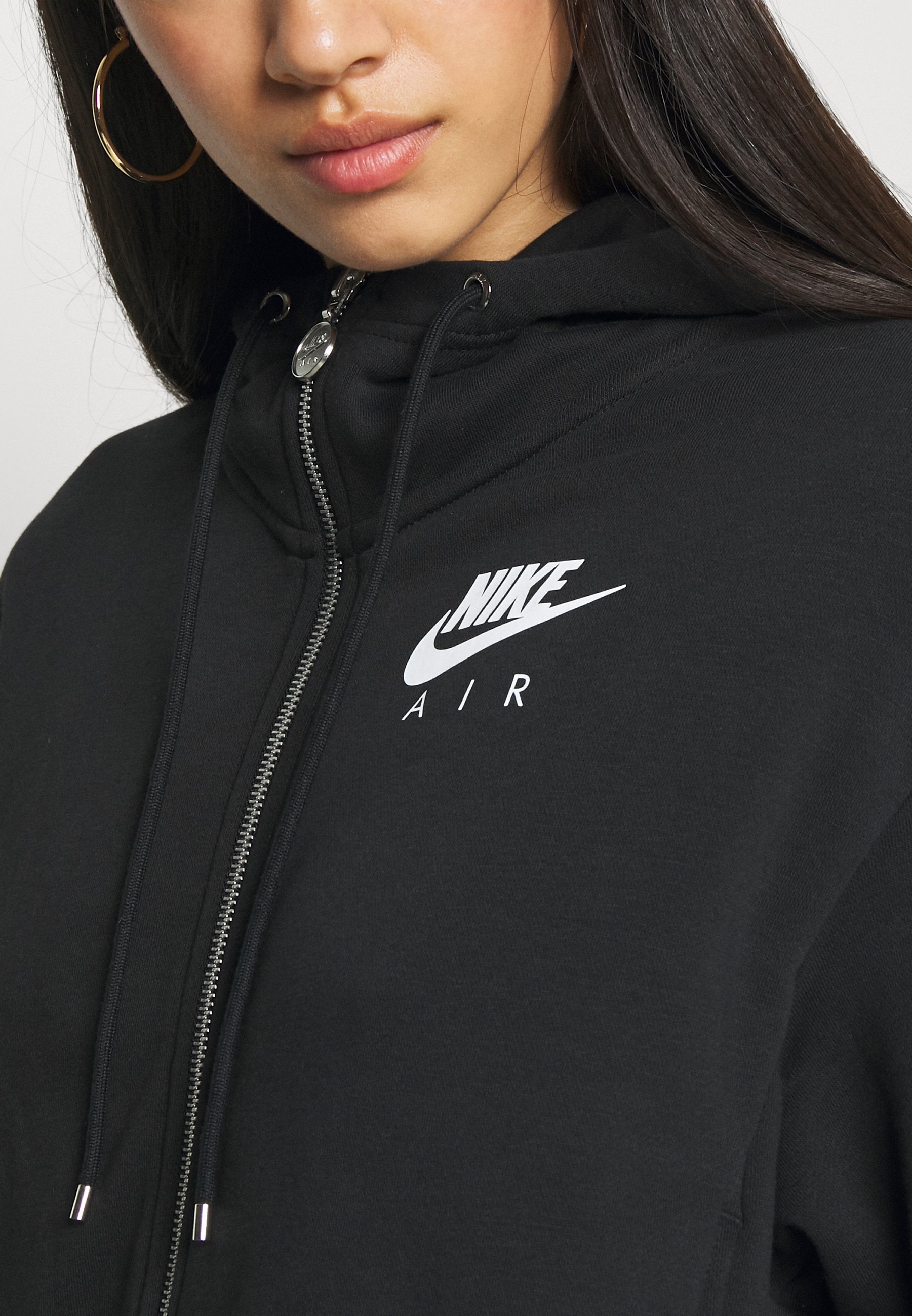 Nike Sportswear AIR HOODIE Sweatjacke blackice silver Nike Sportswear AIR HOODIE Sweatjacke blackice silver