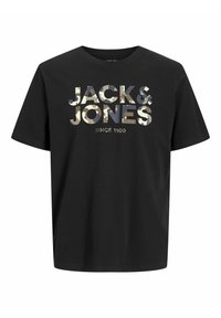 Jack & Jones LOGO RUNDHALS - Tricou cu imprimeu - black