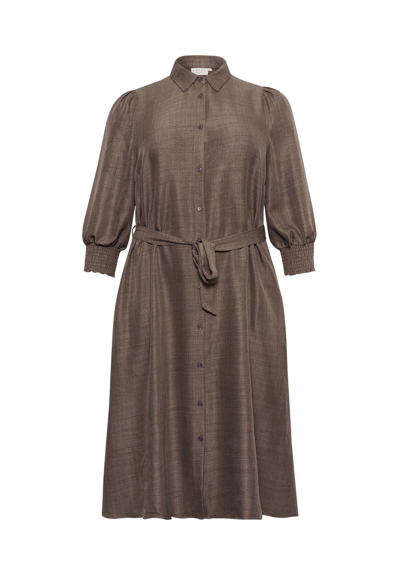 Kaffe Curve Blousejurk bruin Kaffe Curve Blousejurk bruin