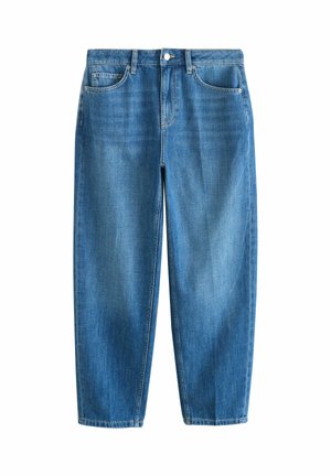 TALL FIT - CREASE FRONT BARREL - Široké nohavice - mid blue denim