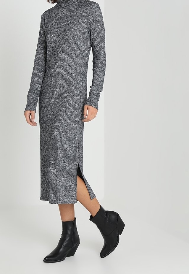 sandro midi knit dress SANDRO ELINE KNIT MIDI DRESS - BLACK