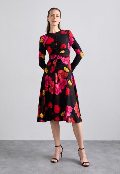 Erdem MIDI LONG SLEEVE DRESS - Jerseykjole - black