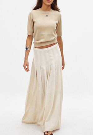 Gonna a pieghe - beige