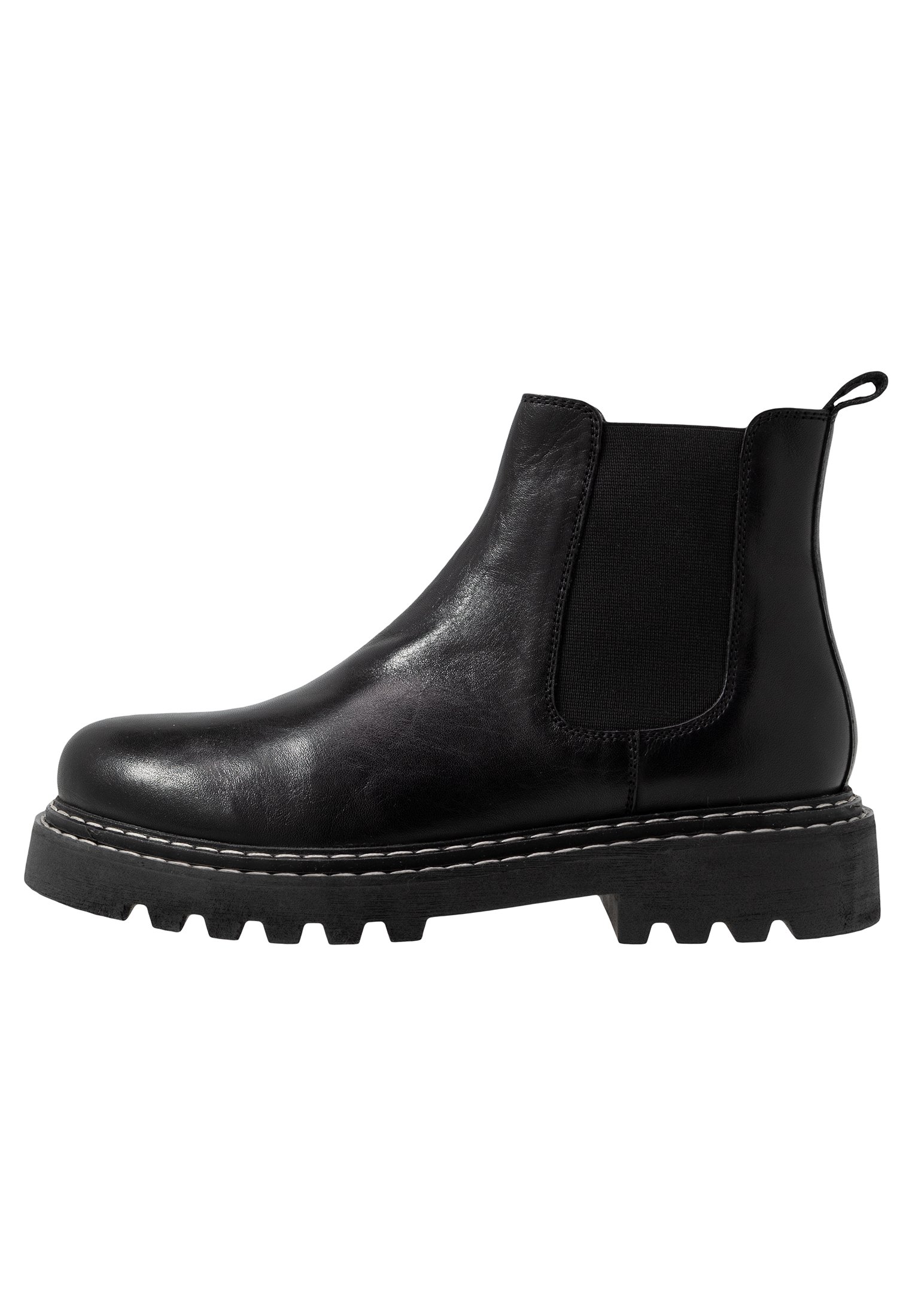 Even&Odd LEATHER CHELSEA BOOTIE Enkellaarsjes met LEATHER BOOTIE Enkellaarsjes met plateauzool black