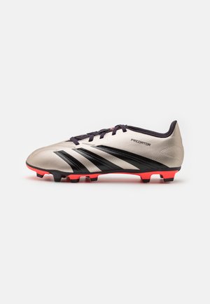 adidas Performance PREDATOR CLUB FXG - Botines de fútbol para terreno firme - platin metallic/aurora black/turbo