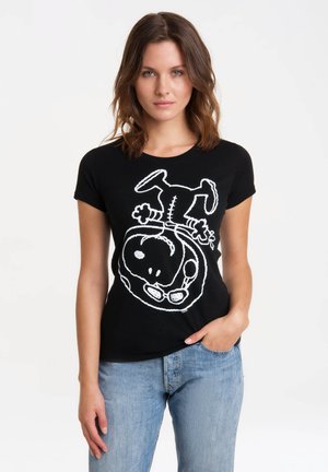 PEANUTS SNOOPY AND WOODSTOCK - T-shirt print - schwarz