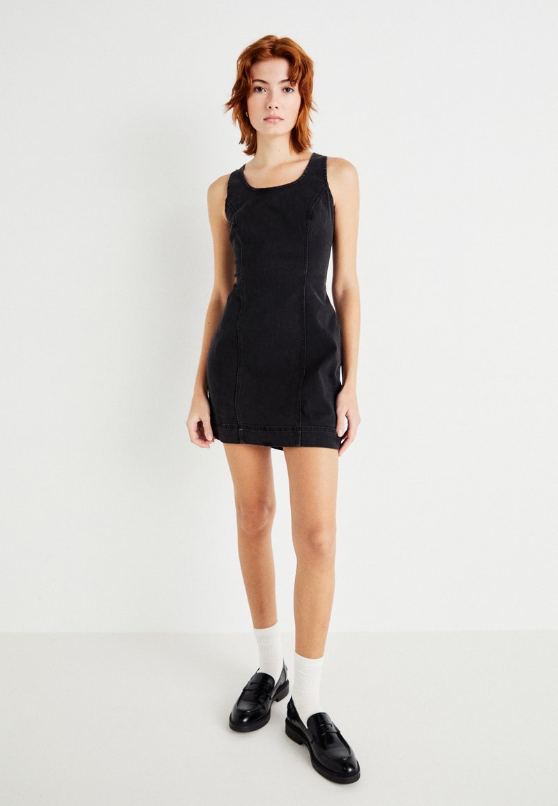 Lee FOREVERFIT DRESS - Shift dress - black avery/black denim - Zalando