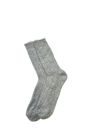 2 PACK - Strumpor - lt grey twist
