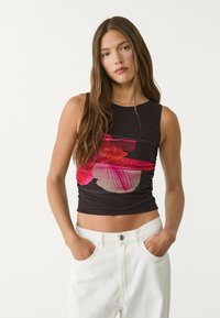 WITH HIBISCUS DETAILS - Blouse - black