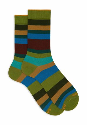 Gallo STRIPE PATTERN - Socks - erba cioccolato