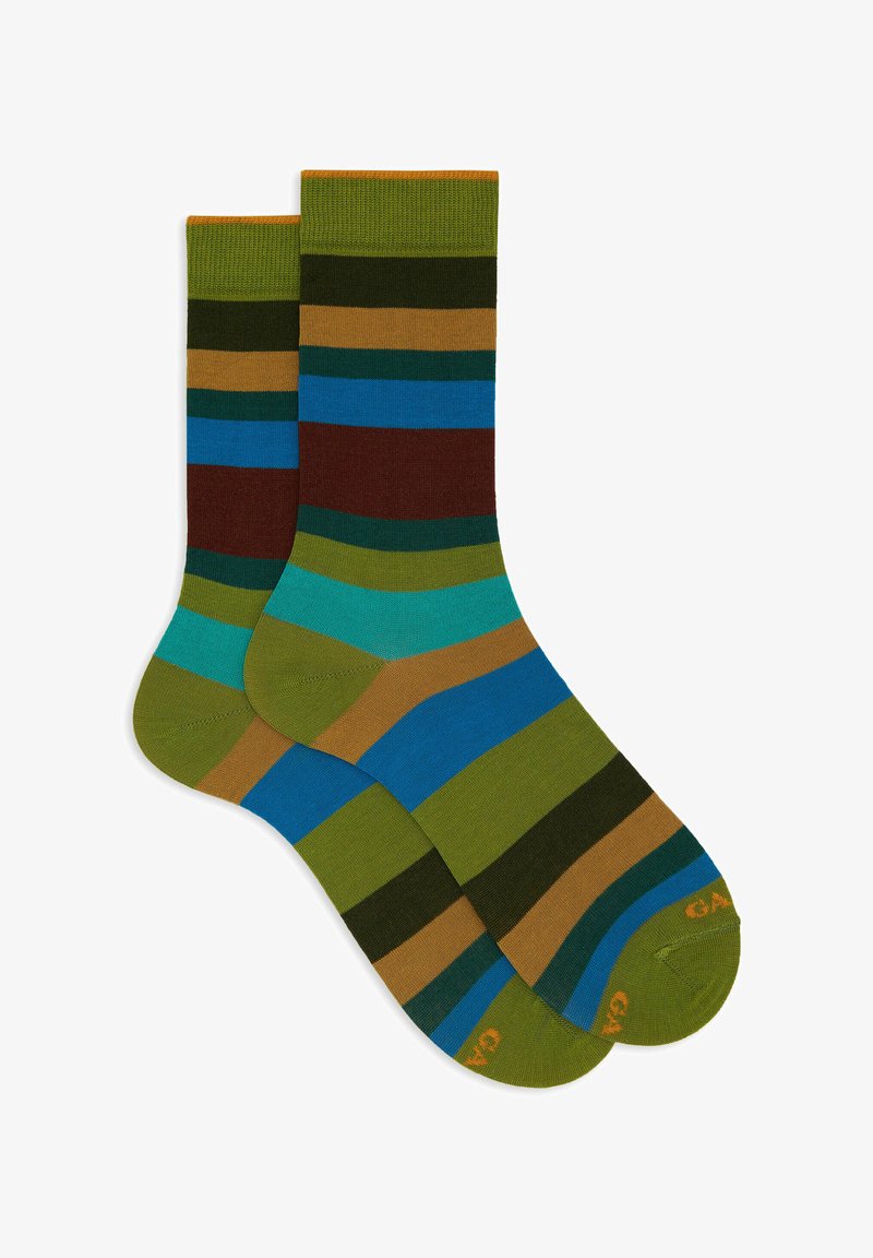 Gallo STRIPE PATTERN - Socks - erba cioccolato