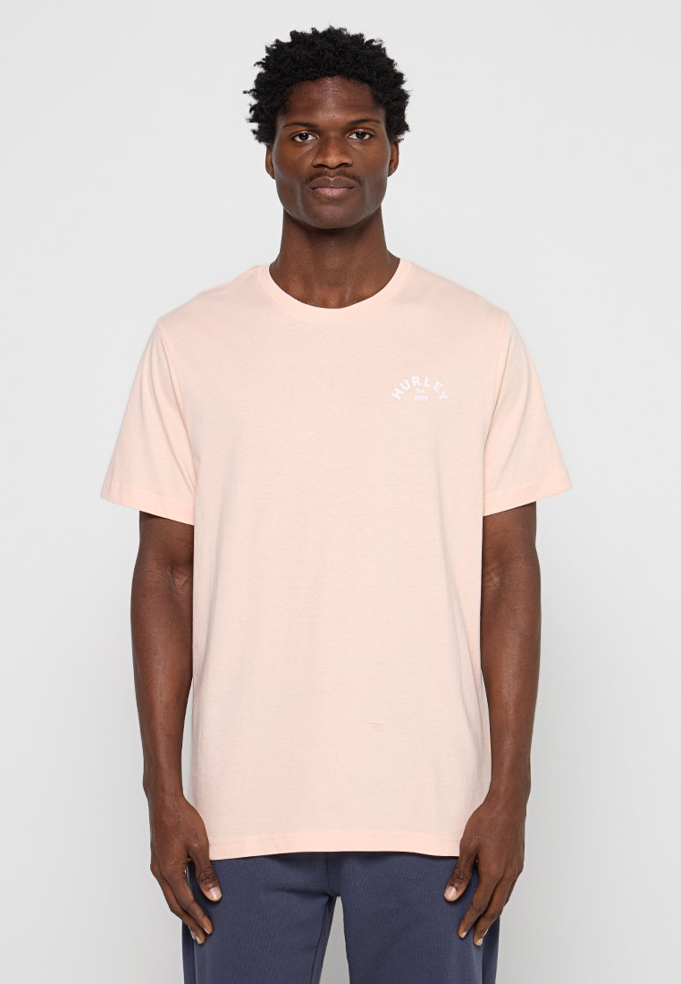 hurley T-shirt print abrikoos
