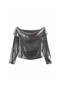 Next REGULAR FIT - SEQUIN BARDOT  - Tops ar garām piedurknēm - grey
