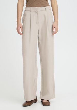 FAVA WIDE - Pantalon classique - dove melange