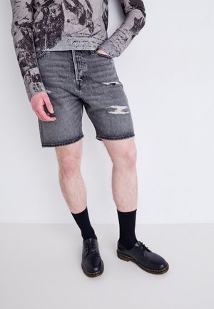 Farkkushortsit - black denim