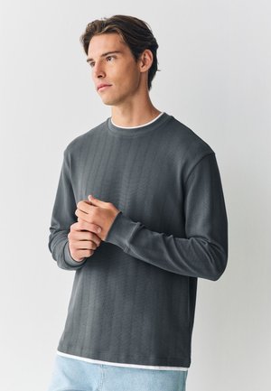 Next, REGULAR FIT - LONG SLEEVE MOCK CREW NECK  - Langærmet T-shirt - grey slate