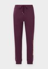 LOGO THICK - Pantaloni sportivi - burgundy/gold coloured