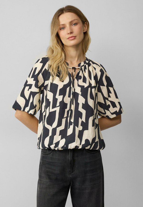 STRUKTURIERTE MIT HALBARM  - Bluse - schwarz