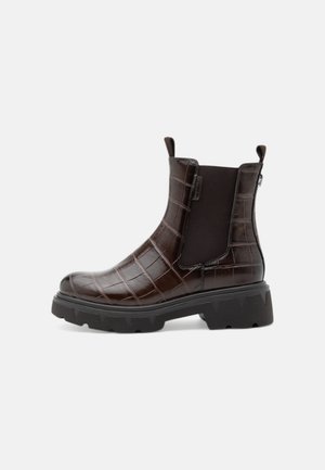 Marco Tozzi, Platform ankle boots - cafe