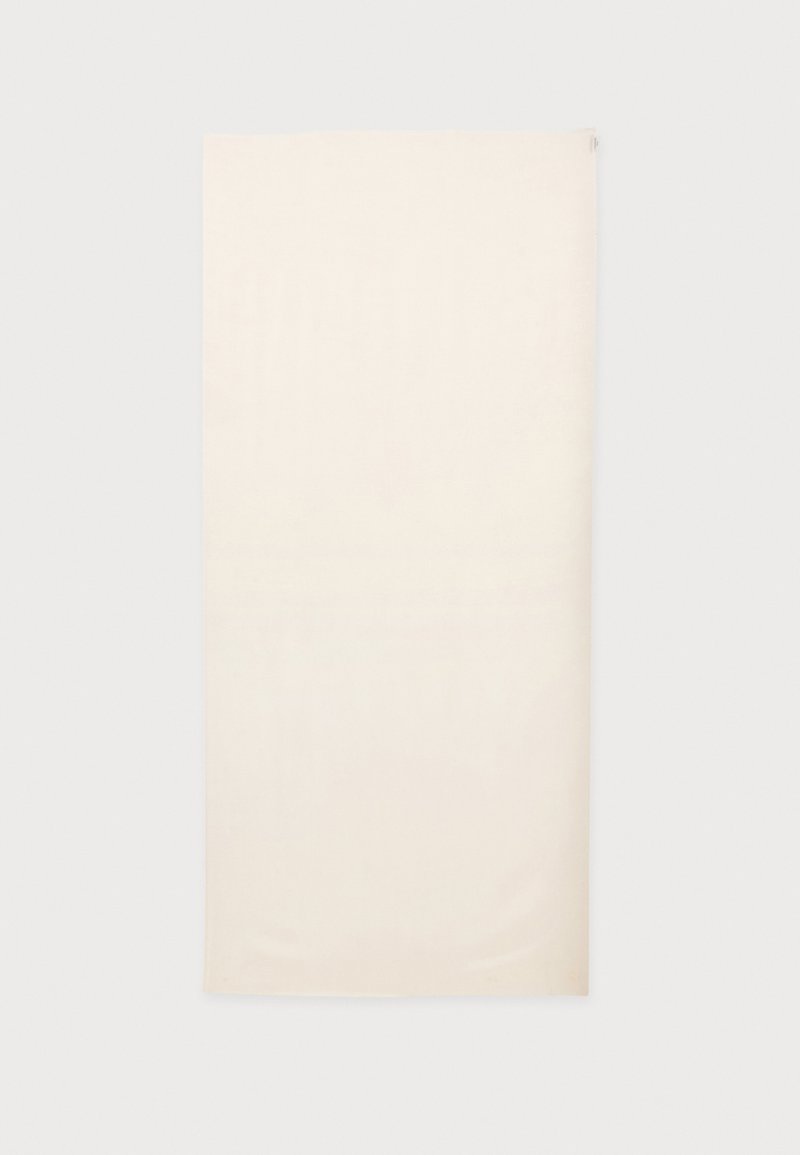 Tissu rectangulaire beige clair uni sans motifs ni textures visibles sur un fond clair.