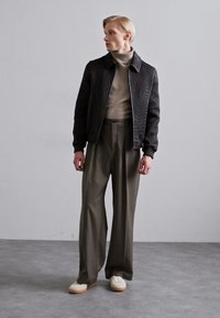 Emporio Armani BLOUSON JACKET - Giacca di pelle - after dark