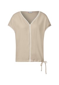 T-shirt med print - beige