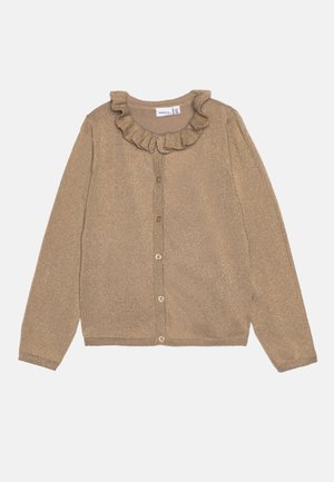 Name it NMFTIGLITTER LS CARD - Cardigan - beige