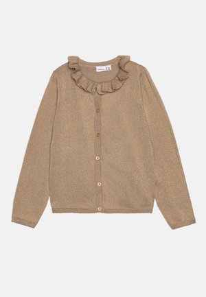 NMFTIGLITTER LS CARD - Cardigan - beige