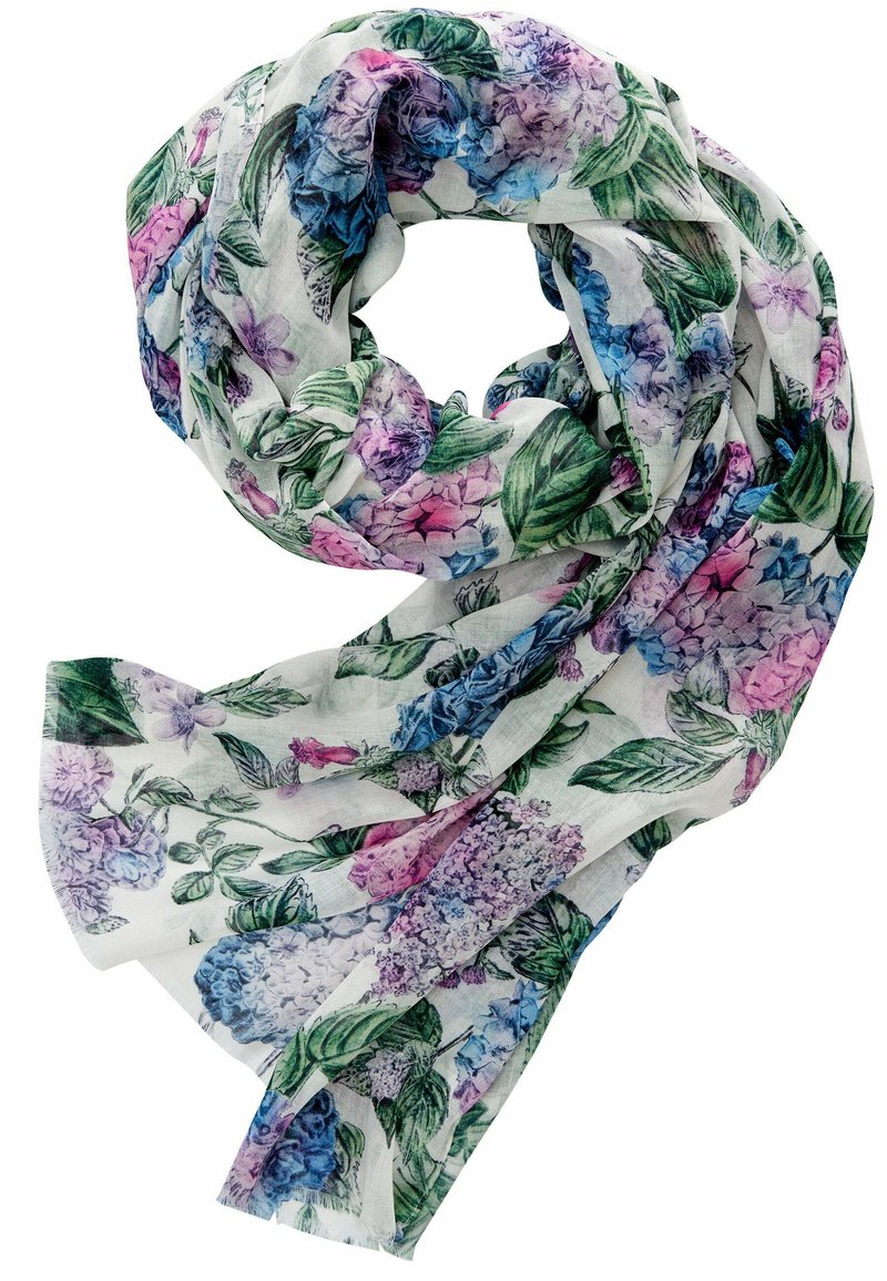 FABLE ENGLAND HYDRANGEA LIGHT WEIGHT Scarf multi color/beige