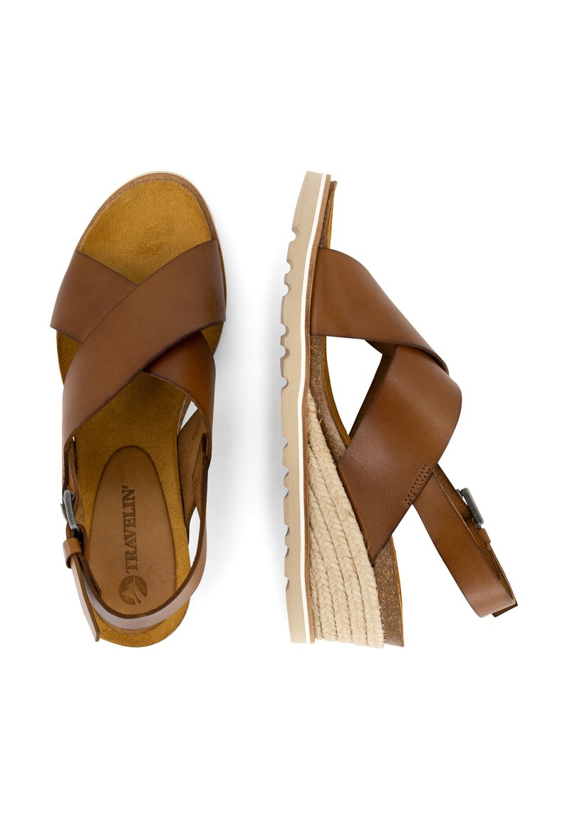 Damen Sneaker | Travelin CAMBRILS Keilsandalette cognac - OJ74374 Damen Sneaker | Travelin CAMBRILS Keilsandalette cognac - OJ74374