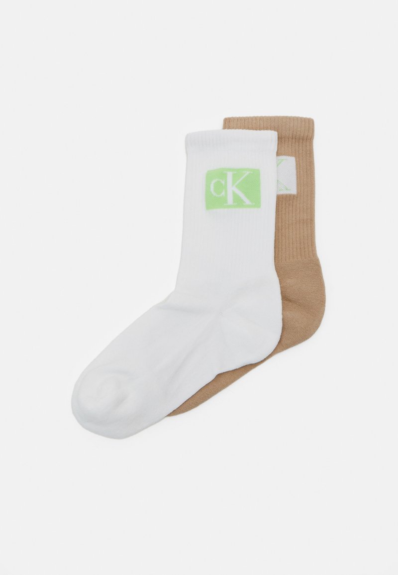 Calvin Klein Underwear WOMEN SOCK BADGE 2 PACK Socks merino/lime