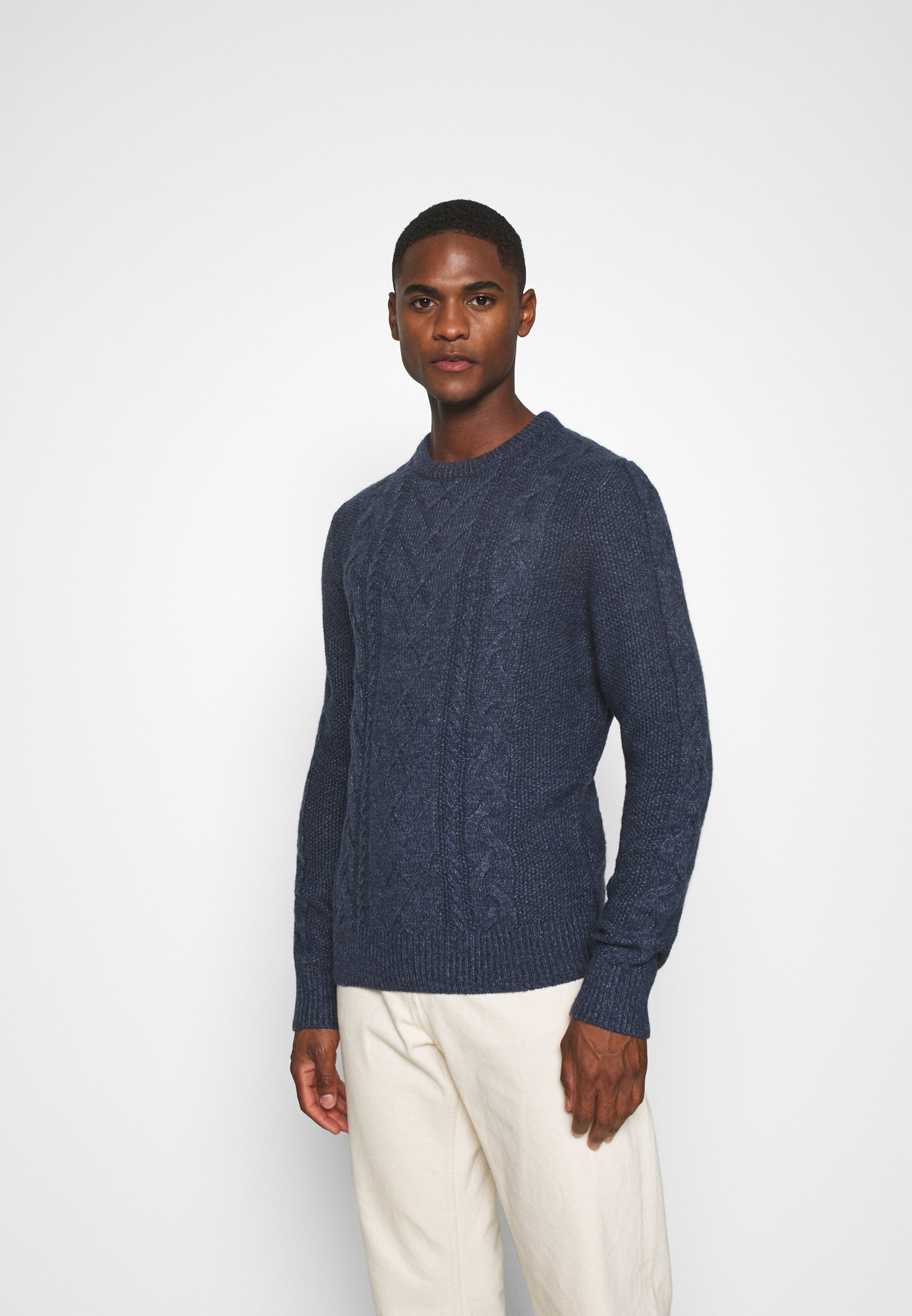 Pier One Strikkegenser mottled dark blue Zalando.no Pier One Strikkegenser mottled bordeaux Zalando.no