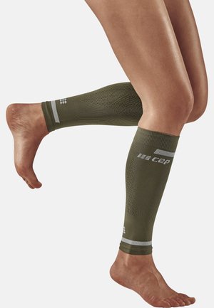 THE RUN COMPRESSION CALF SLEEVES - MADE IN GERMANY - Kniestrümpfe - olive