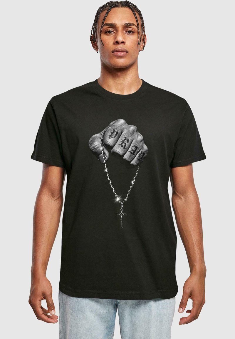 Mister Tee - FAITH MEETS STRENGTH - Potiskana majica - black, Povečajte