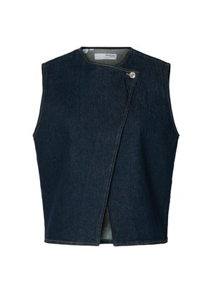 Selected Femme ÄRMELLOSE - Liemenė - dark blue denim