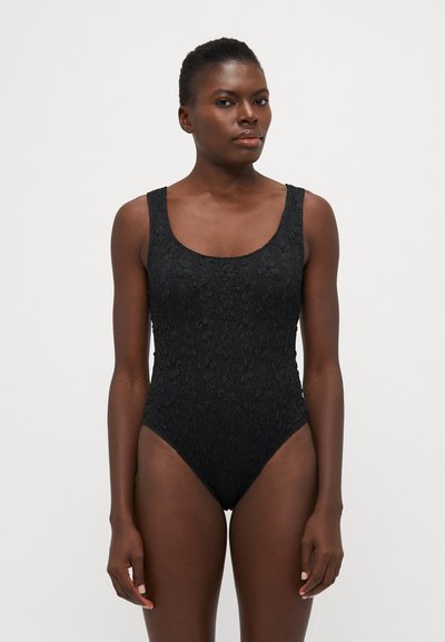 Sea SLONE SOLID SMOCKED ONE PIECE - Fürdőruha - black