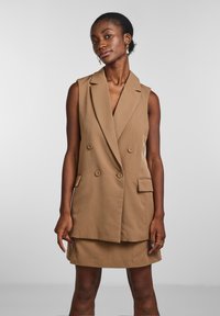 YAS YASLOUI WAISTCOAT - Strukirani kaput - otter