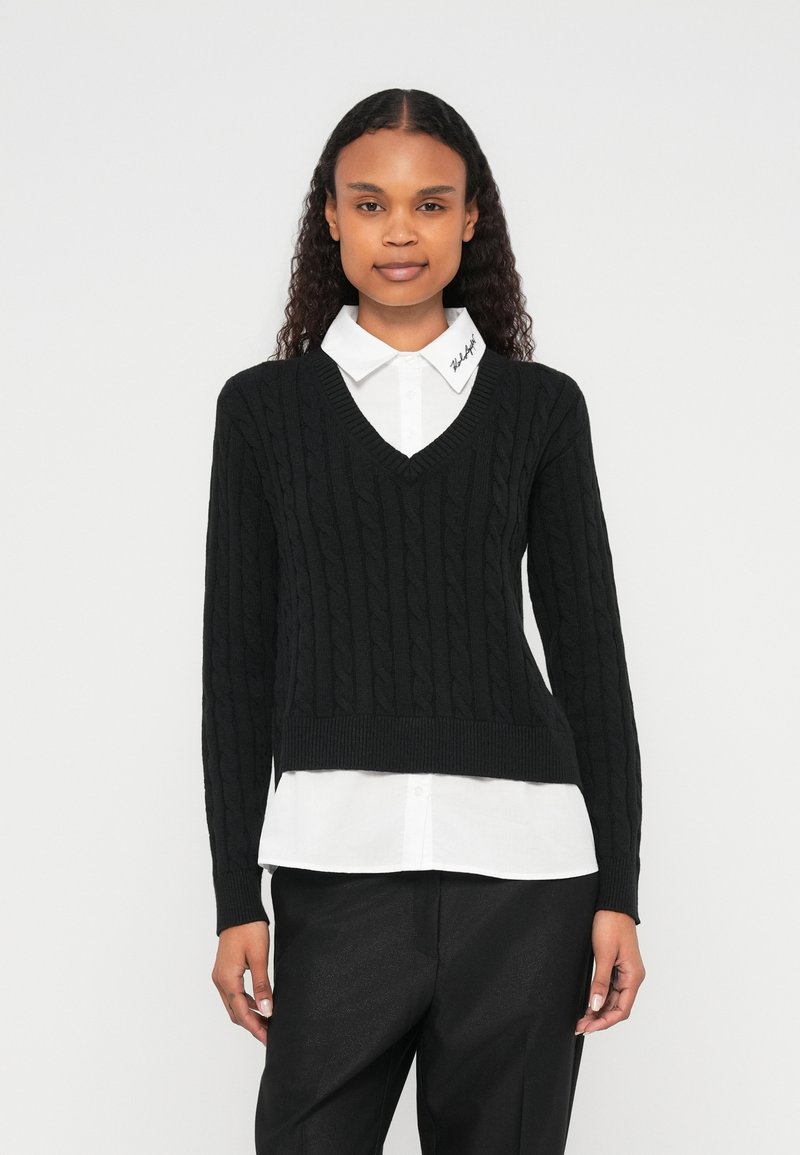 Karl Lagerfeld Trui antraciet gemêleerd