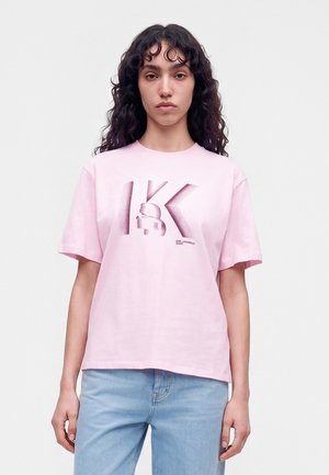Karl Lagerfeld Jeans, REG K LOGO TEE - Тениска с щампа - lilac snow