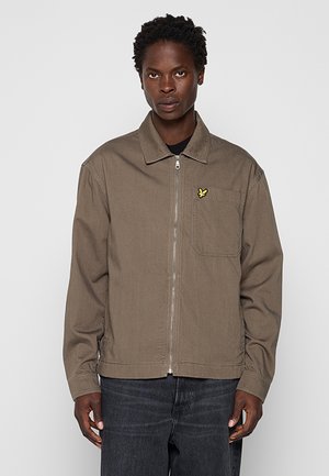 Lyle & Scott ENZYME WASH ZIP THROUGH OVERSHIRT - Let jakke / Sommerjakker - khaki ash