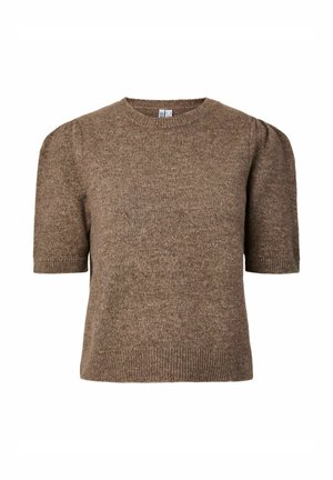 Pieces, KNIT PCALYX T-SHIRT - T-shirt basique - coffee quartz