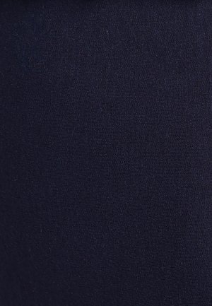 Tejido azul marino con una superficie lisa y ligeramente texturizada; color uniforme sin patrones visibles ni detalles de herrajes.