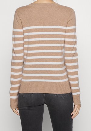 pure cashmere Striktrøje - camel