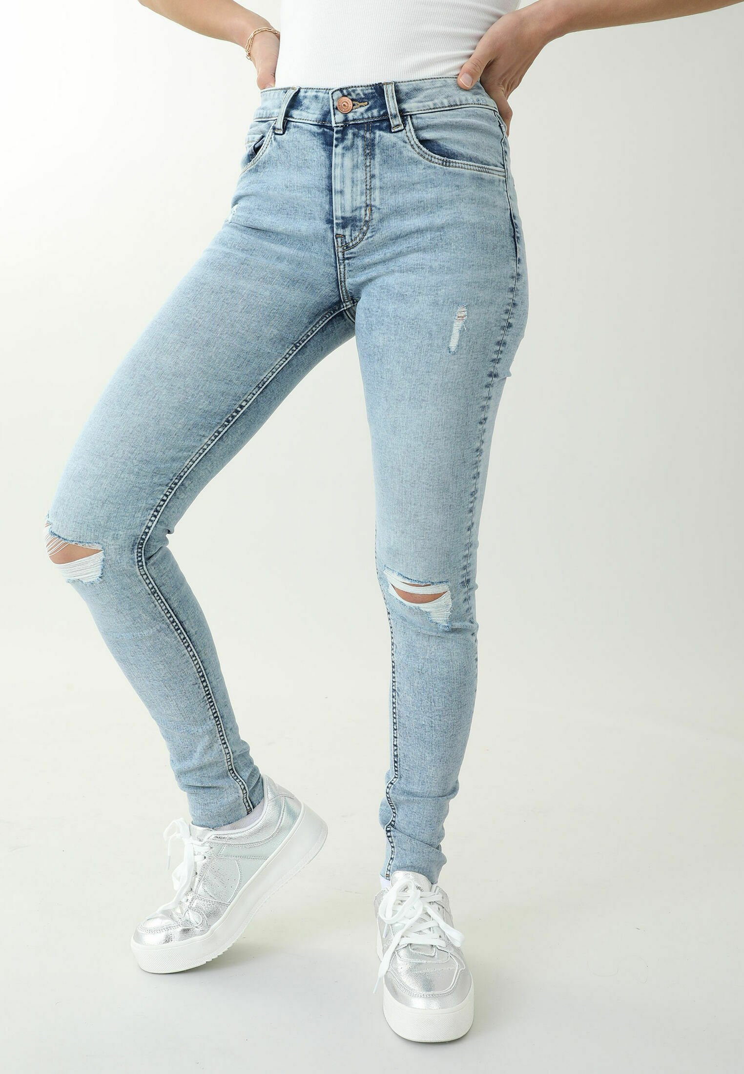 Pimkie Jeans Skinny Fit - hellblau/Gebleekt denim/bleached denim -  Zalando.nl
